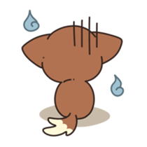 Dog that a part is fluffy sticker #5013810