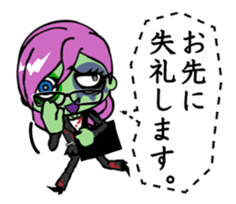 Zombie girl business style Japanese ver. sticker #5013980