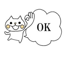 Word conversation cat sticker sticker #5016077
