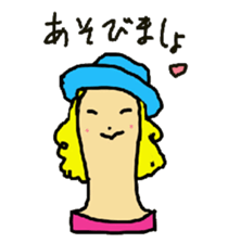 Wig mannequins sticker #5016268