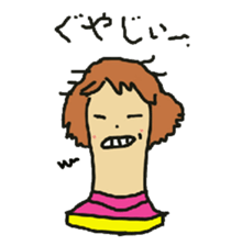 Wig mannequins sticker #5016270