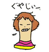 Wig mannequins sticker #5016270