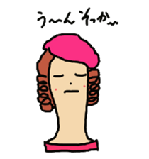 Wig mannequins sticker #5016273