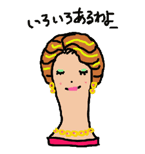 Wig mannequins sticker #5016293