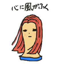 Wig mannequins sticker #5016297