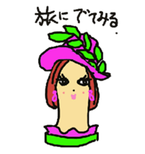 Wig mannequins sticker #5016299