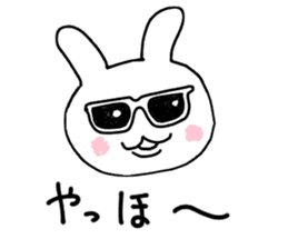 Rabbit sunglasses sticker #5016635