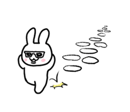 Rabbit sunglasses sticker #5016649