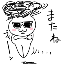 Rabbit sunglasses sticker #5016661