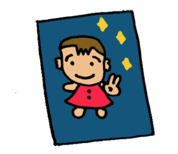 3years old girl sticker #5017148