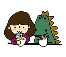 TINY & FRED the dinosaur sticker #5017391
