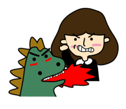 TINY & FRED the dinosaur sticker #5017393