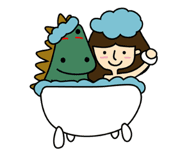 TINY & FRED the dinosaur sticker #5017399