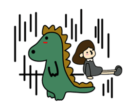 TINY & FRED the dinosaur sticker #5017406