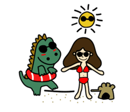 TINY & FRED the dinosaur sticker #5017411