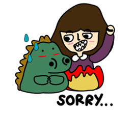 TINY & FRED the dinosaur sticker #5017414