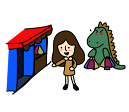 TINY & FRED the dinosaur sticker #5017421
