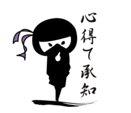 Ninja"Shadow" & White residents sticker #5017908