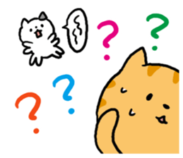 Red tabby cat and Bicolors cat sticker #5018486