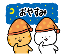 Red tabby cat and Bicolors cat sticker #5018491