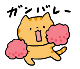 Red tabby cat and Bicolors cat sticker #5018496