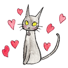 whimsical black cat marmei