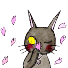 whimsical black cat marmei sticker #5018585