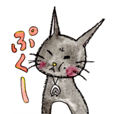 whimsical black cat marmei sticker #5018595