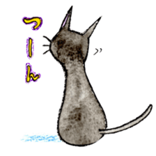 whimsical black cat marmei sticker #5018596