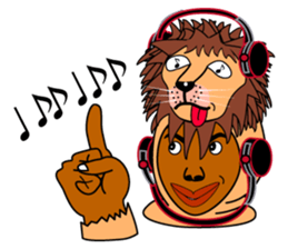 Rony who put on a whole wear of a lion. sticker #5019430