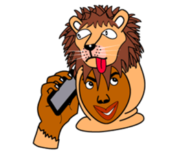 Rony who put on a whole wear of a lion. sticker #5019431