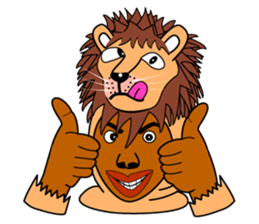 Rony who put on a whole wear of a lion. sticker #5019435