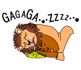 Rony who put on a whole wear of a lion. sticker #5019436