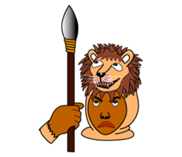 Rony who put on a whole wear of a lion. sticker #5019437