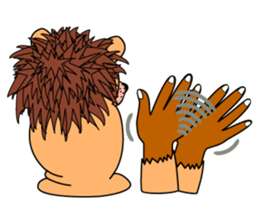 Rony who put on a whole wear of a lion. sticker #5019438