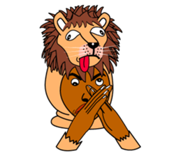 Rony who put on a whole wear of a lion. sticker #5019441