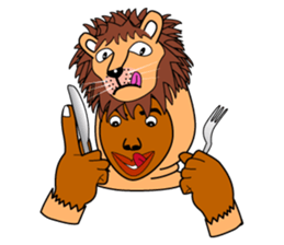Rony who put on a whole wear of a lion. sticker #5019443