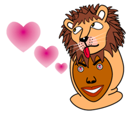 Rony who put on a whole wear of a lion. sticker #5019444