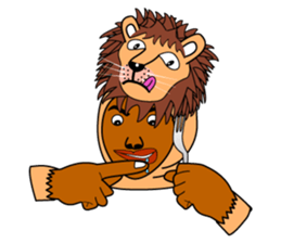 Rony who put on a whole wear of a lion. sticker #5019445
