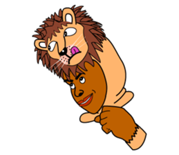 Rony who put on a whole wear of a lion. sticker #5019447