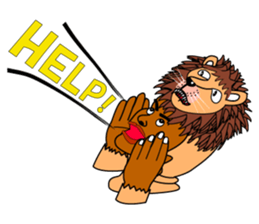 Rony who put on a whole wear of a lion. sticker #5019448