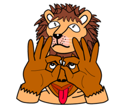 Rony who put on a whole wear of a lion. sticker #5019450