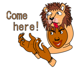 Rony who put on a whole wear of a lion. sticker #5019451