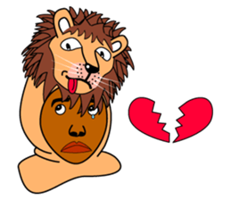 Rony who put on a whole wear of a lion. sticker #5019457