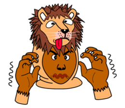 Rony who put on a whole wear of a lion. sticker #5019458