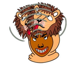 Rony who put on a whole wear of a lion. sticker #5019459