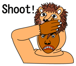 Rony who put on a whole wear of a lion. sticker #5019461