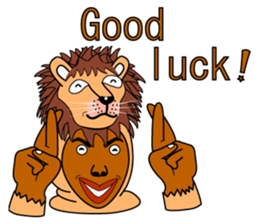 Rony who put on a whole wear of a lion. sticker #5019462