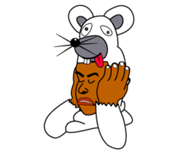Rony who put on a whole wear of a lion. sticker #5019469