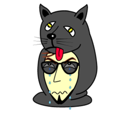 Jony who put on a whole wear of leopard. sticker #5019535
